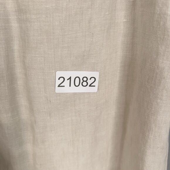 GAP Pants Womens 12 Beige Linen Wide Leg Culottes Cropped Pleated Minimal Resort - Picture 16 of 16